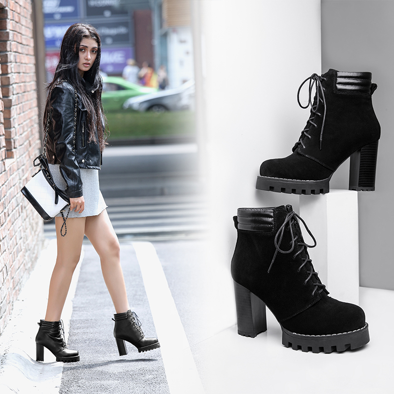 black high heel boots outfit