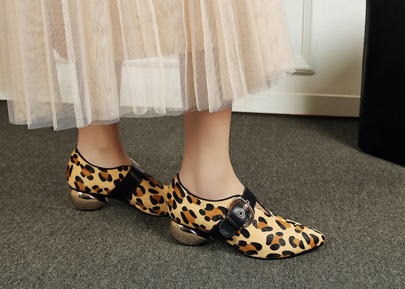 Animal print shoes are in full swing 