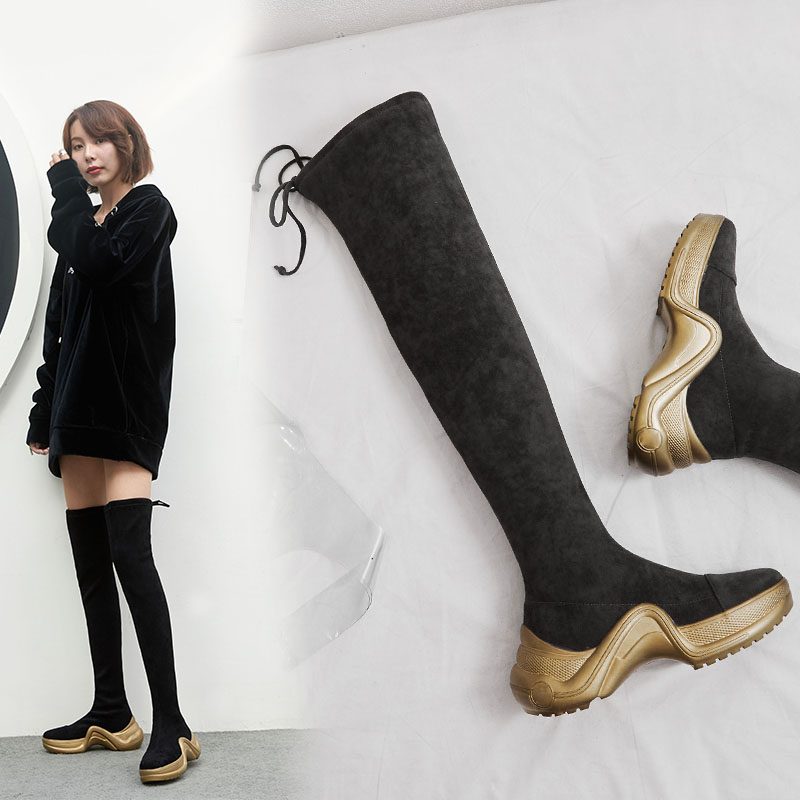Chiko Deana Thigh High Sneaker Sock Boots