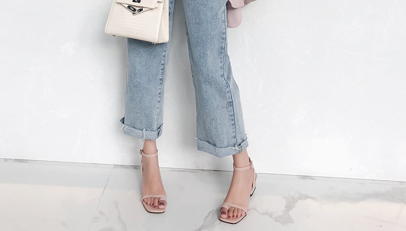 neutral colored sandals