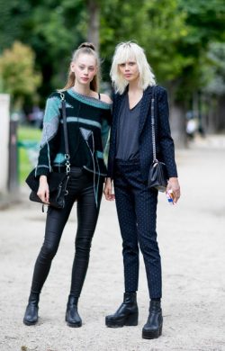 Models Off-Duty Looks Shoes At Haute Couture Fall 2016