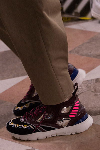 Valentino Men Shoes Spring 2018 are tribal influenced sneakers