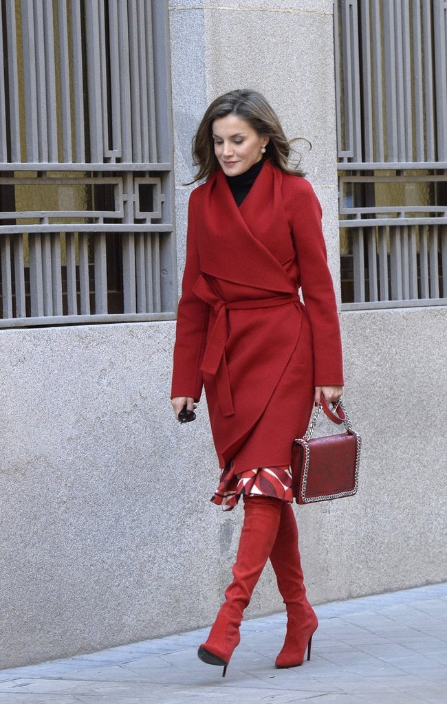 Queen Letizia Spain red boots style