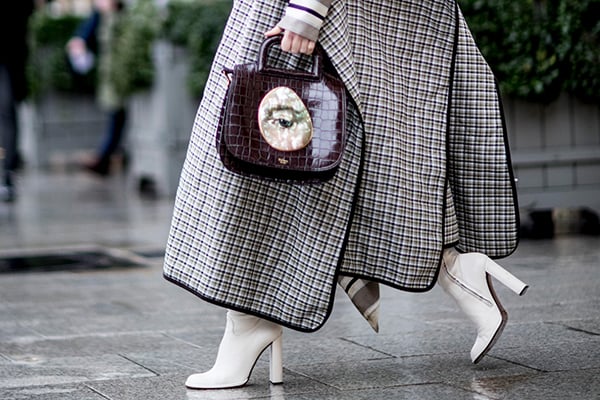 Shoes handbags Paris spring 2018 haute couture street style