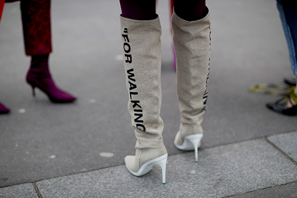 Shoes handbags Paris spring 2018 haute couture street style