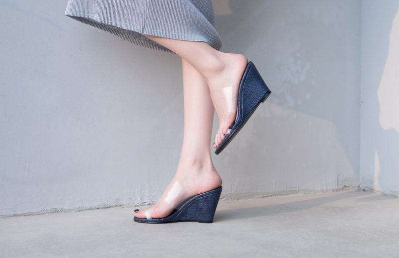 Summer shoe trend wedge espadrille slides sandals