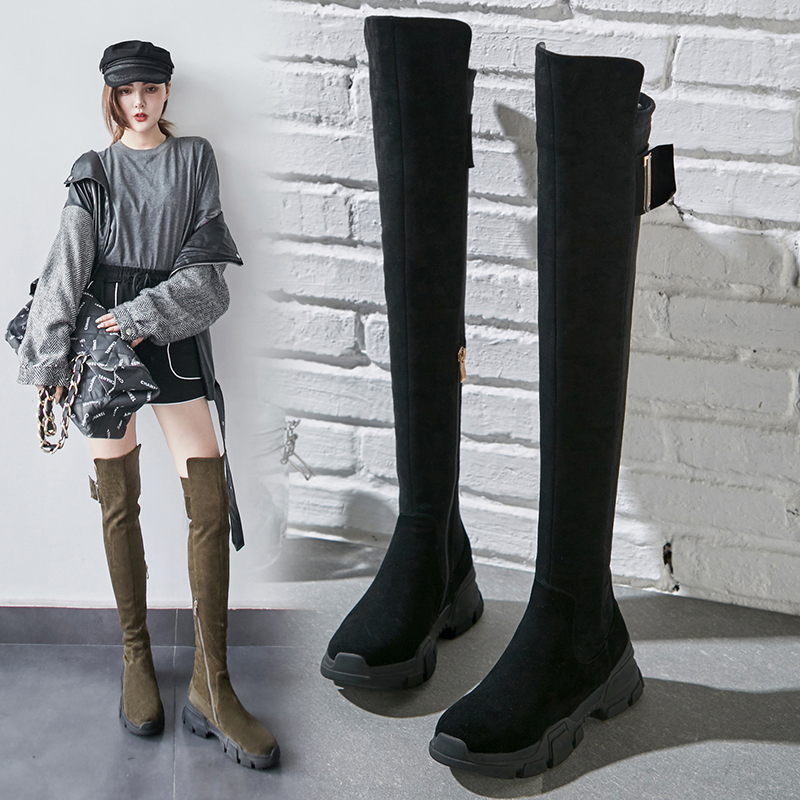CLAY SNEAKER ABOVE KNEE HIGH BOOTS
