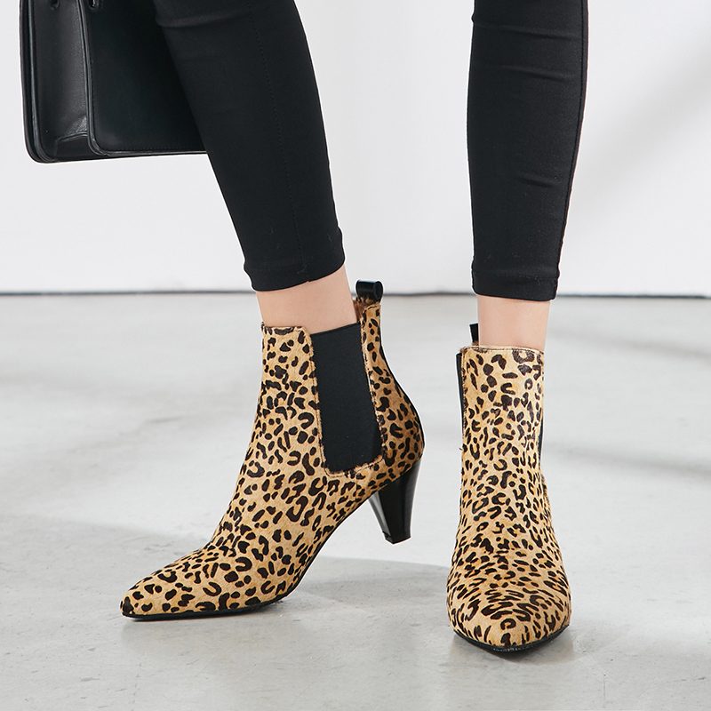 Chiko Corliss Leopard Print Chelsea Boots
