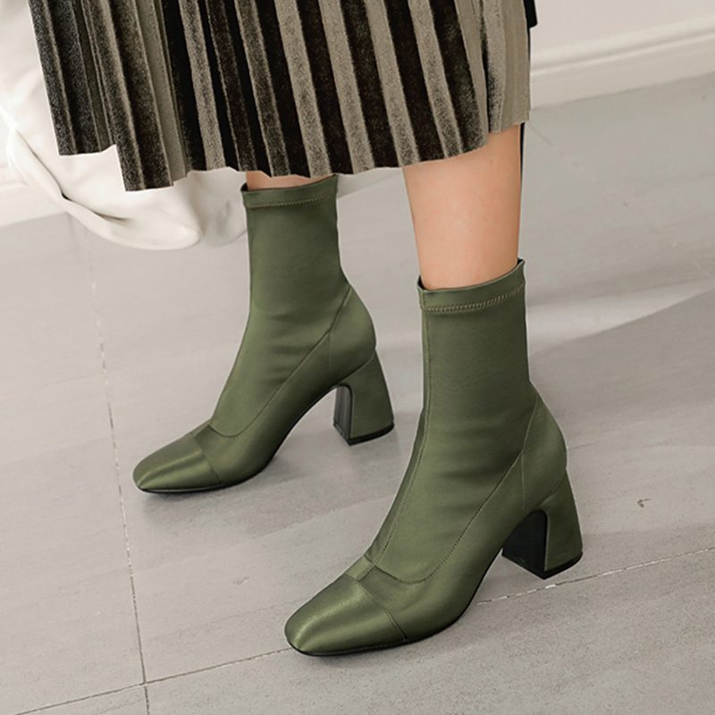 Chiko Darrel Satin Sock Ankle Boots