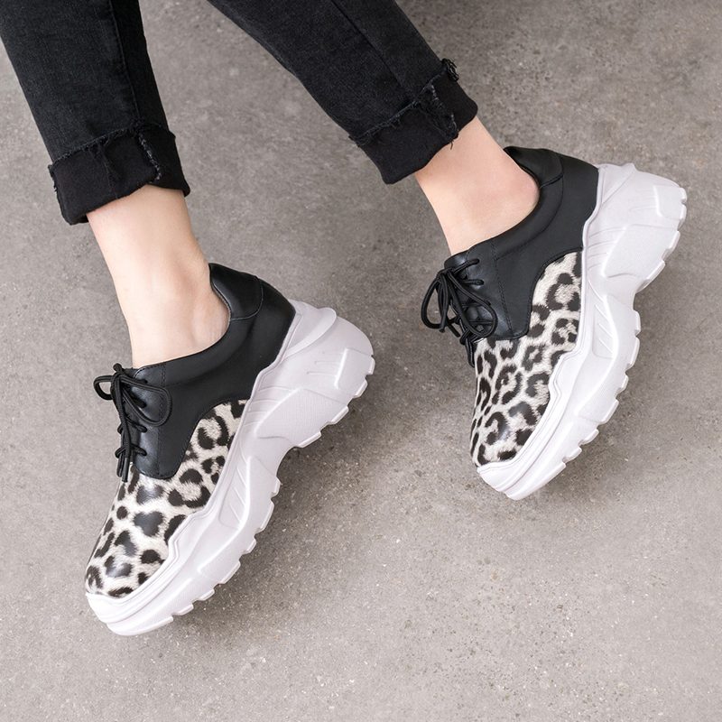 Chiko Elysa Leopard Flatform Dad Sneakers