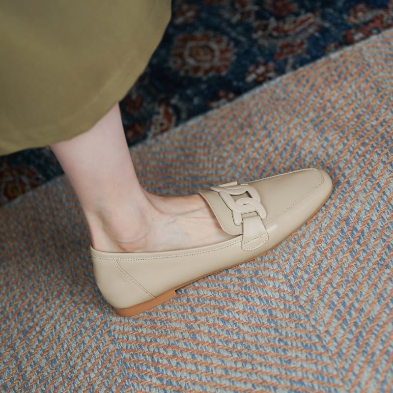 Chiko Ceres Square Toe Block Heels Loafer