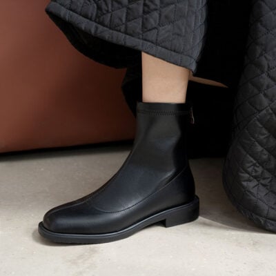 Chiko Colomba Square Toe Block Heels Boots