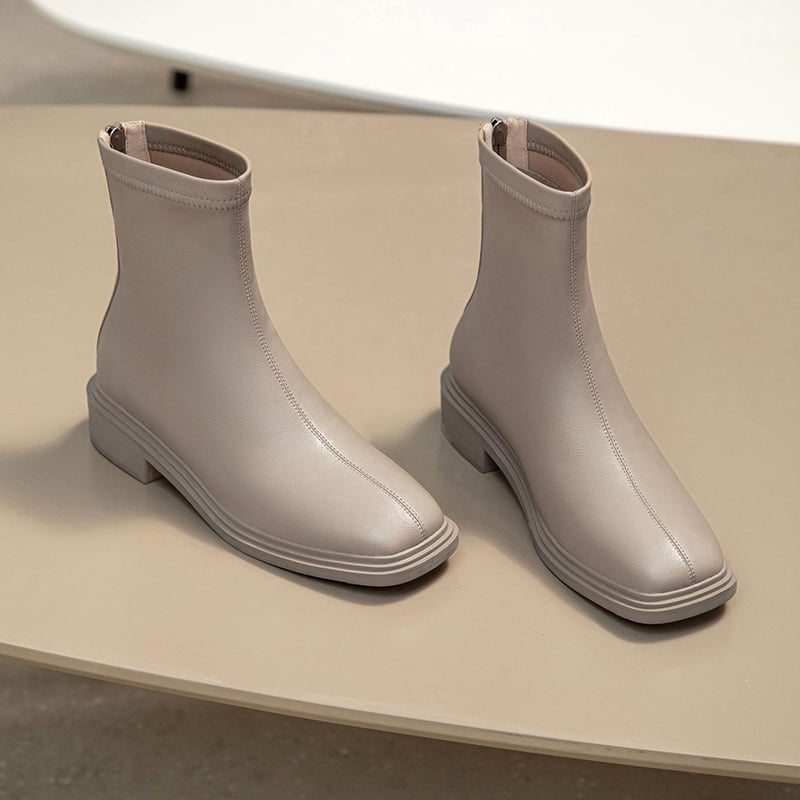 Chiko Concordia Square Toe Block Heels Boots