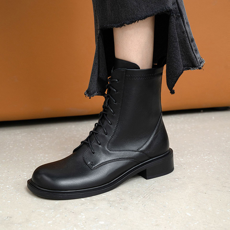Chiko Emelia Square Toe Block Heels Boots