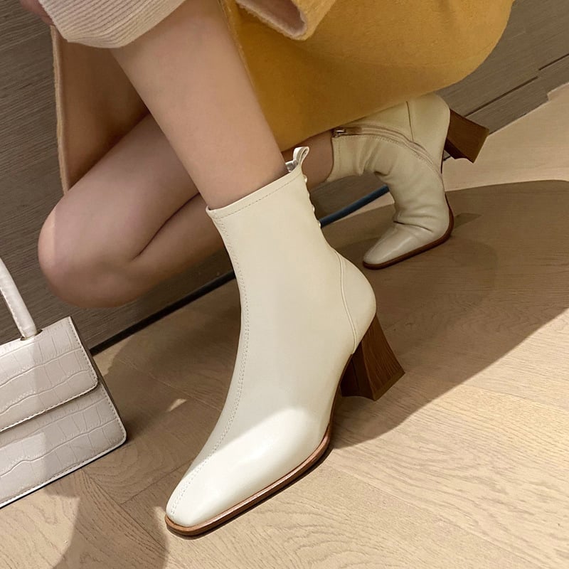 Chiko Lana Square Toe Block Heels Boots
