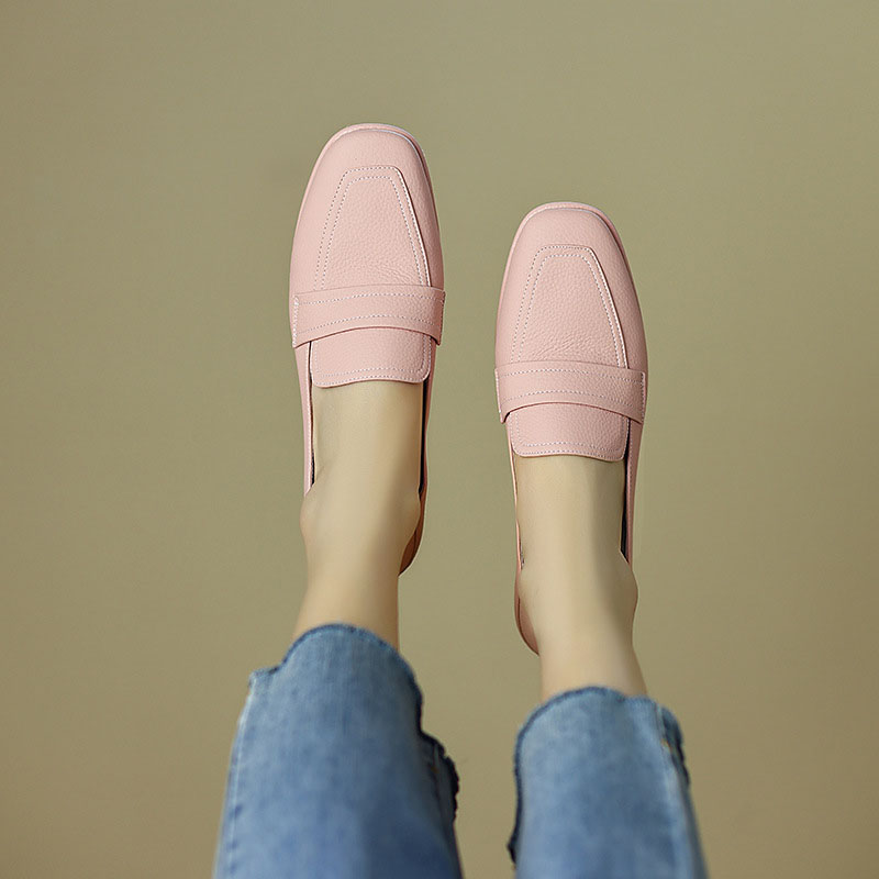 CHIKO Clarinda Square Toe Block Heels Loafers Shoes