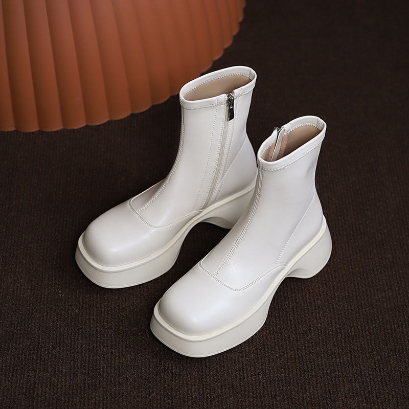 CHIKO Damasia Square Toe Flatforms Ankle Boots