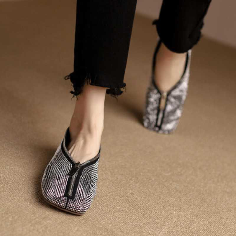 CHIKO Lali Square Toe Block Heels Pumps Shoes