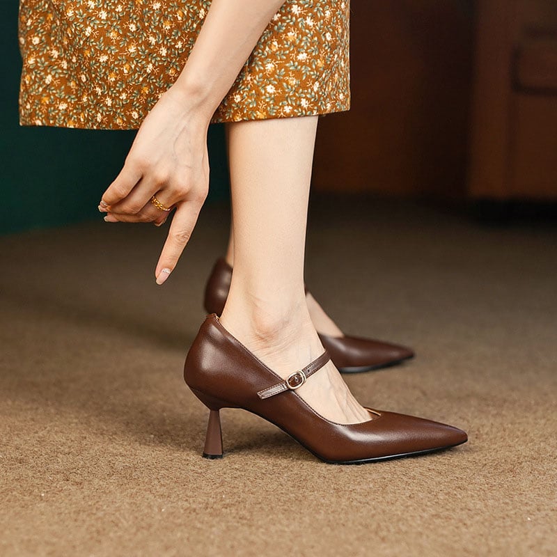 CHIKO Ines Pointy Toe Stiletto Mary Jane Shoes