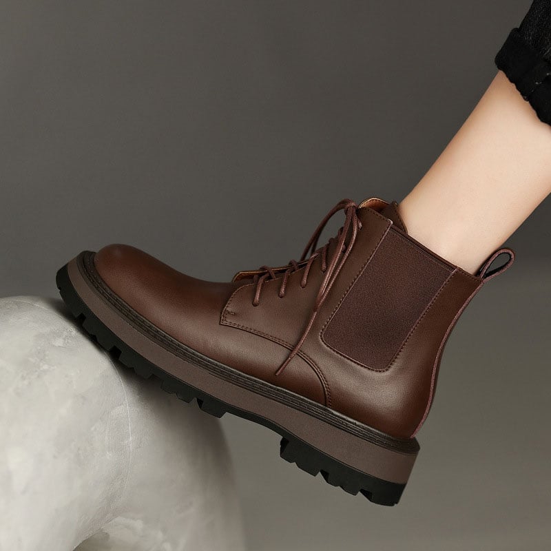 CHIKO Legarre Round Toe Flatforms Ankle Boots