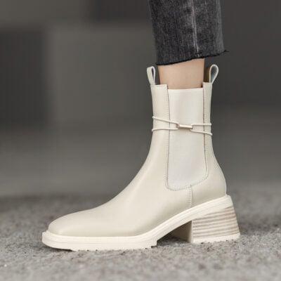 CHIKO Laurinda Square Toe Block Heels Ankle Boots