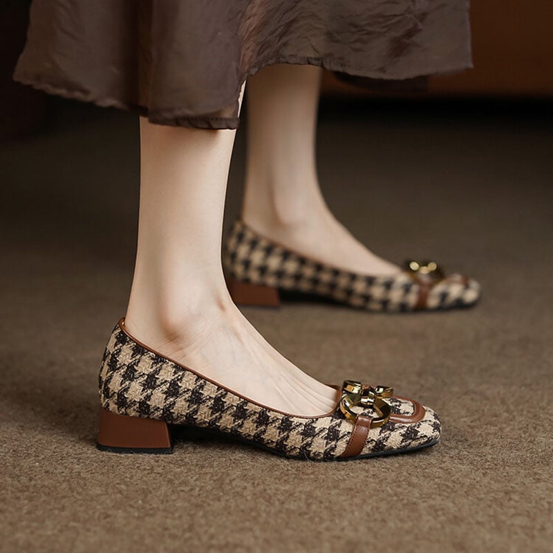 CHIKO Mariha Square Toe Block Heels Pumps Shoes