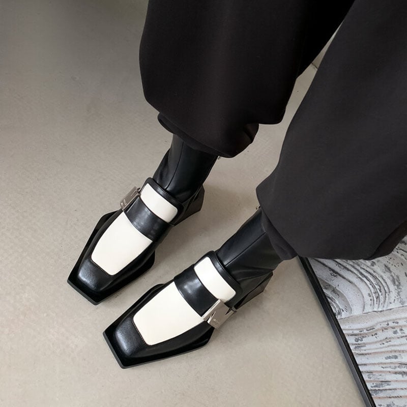 CHIKO Savana Square Toe Block Heels Ankle Boots