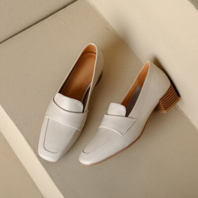 CHIKO Sanura Square Toe Block Heels Loafers Shoes