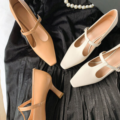 women fashion shoes T-strap