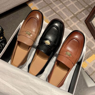 CHIKO Adaya Round Toe Block Heels Loafers Shoes