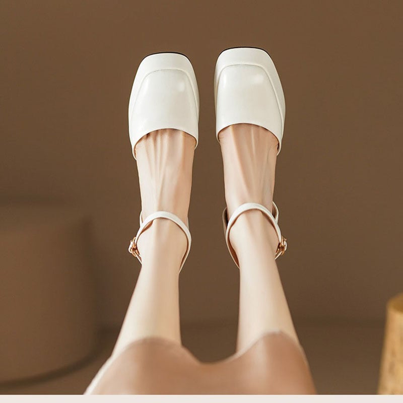 CHIKO Deandrea Square Toe Block Heels Pumps Shoes