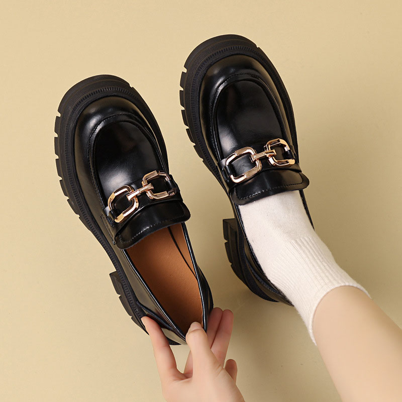 CHIKO Carol Ann Round Toe Block Heels Loafers Shoes