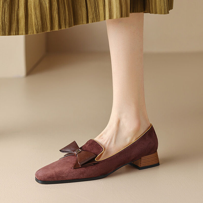 CHIKO Darnisha Square Toe Block Heels Loafers Shoes