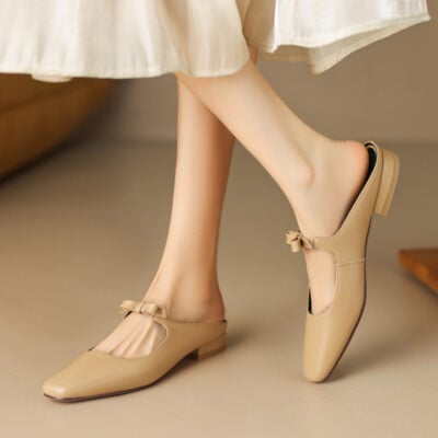 CHIKO Jonesha Square Toe Block Heels Clogs/Mules Shoes