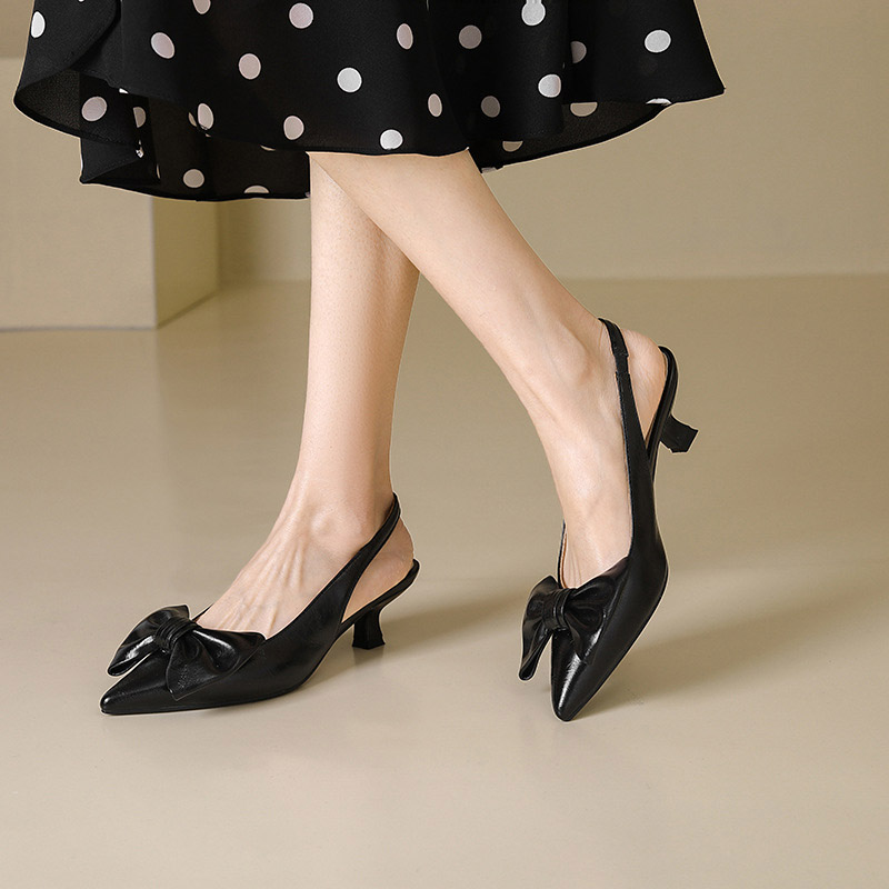 CHIKO Joyann Pointy Toe Kitten Heels Slingback Shoes