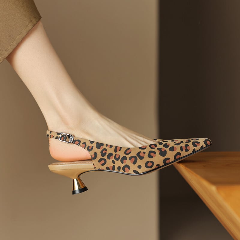 CHIKO Kaley Pointy Toe Kitten Heels Slingback Shoes
