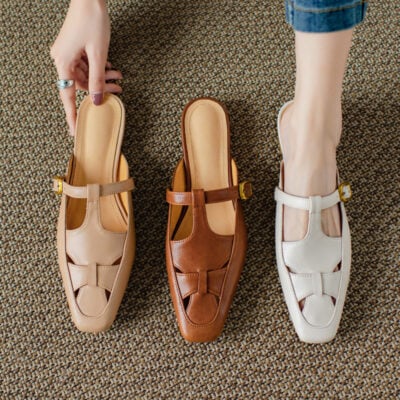 CHIKO Keyosha Square Toe Block Heels Clogs/Mules Shoes