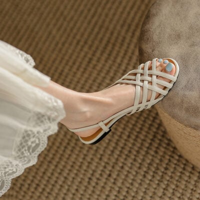 CHIKO Keneisha Open Toe Block Heels Flats Sandals