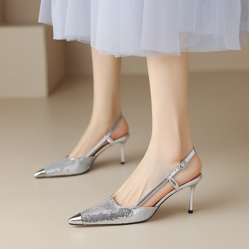 CHIKO Keyana Pointy Toe Stiletto Slingback Shoes