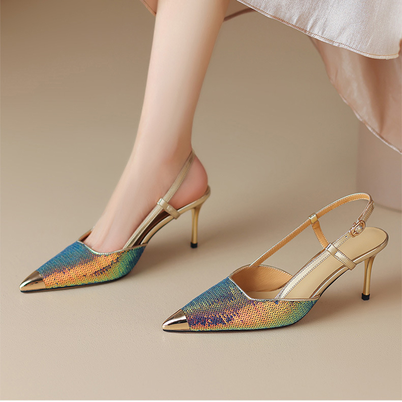 CHIKO Keyana Pointy Toe Stiletto Slingback Shoes