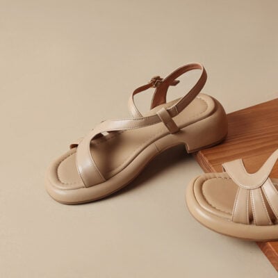 CHIKO Lajuana Open Toe Block Heels Flats Sandals
