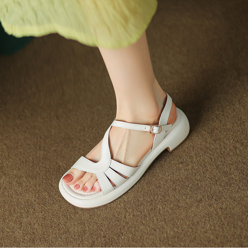 CHIKO Lajuana Open Toe Block Heels Flats Sandals