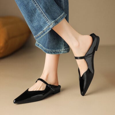 CHIKO Krystalyn Pointy Toe Block Heels Clogs/Mules Shoes