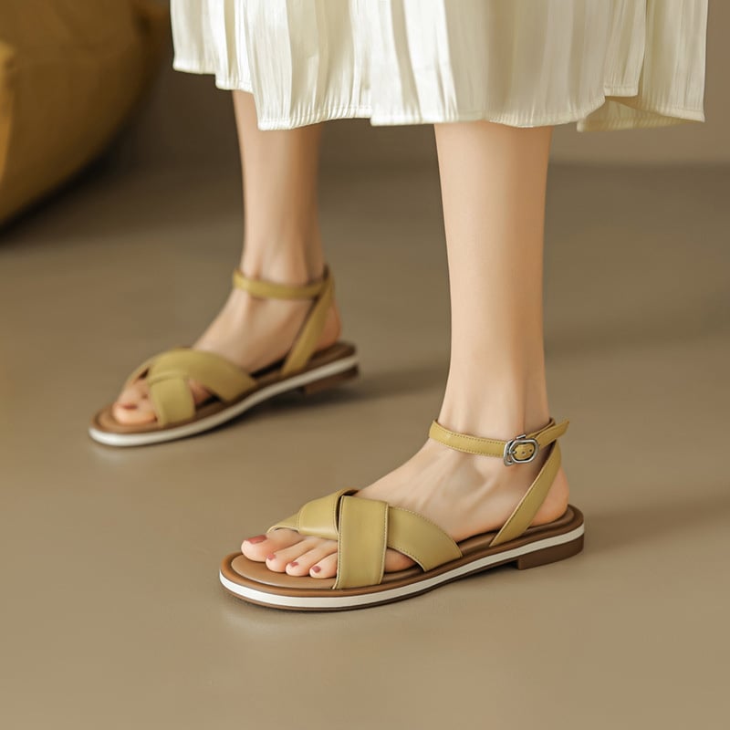CHIKO Lanisha Open Toe Block Heels Flats Sandals