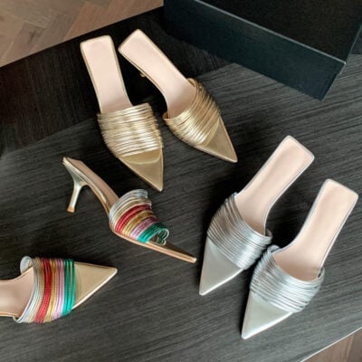 CHIKO Lasha Pointy Toe Stiletto Slides Sandals