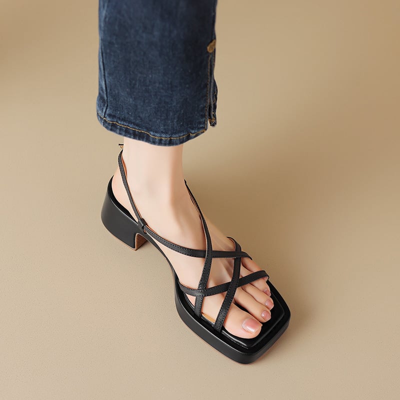CHIKO Lekasha Open Toe Block Heels Heeled Sandals