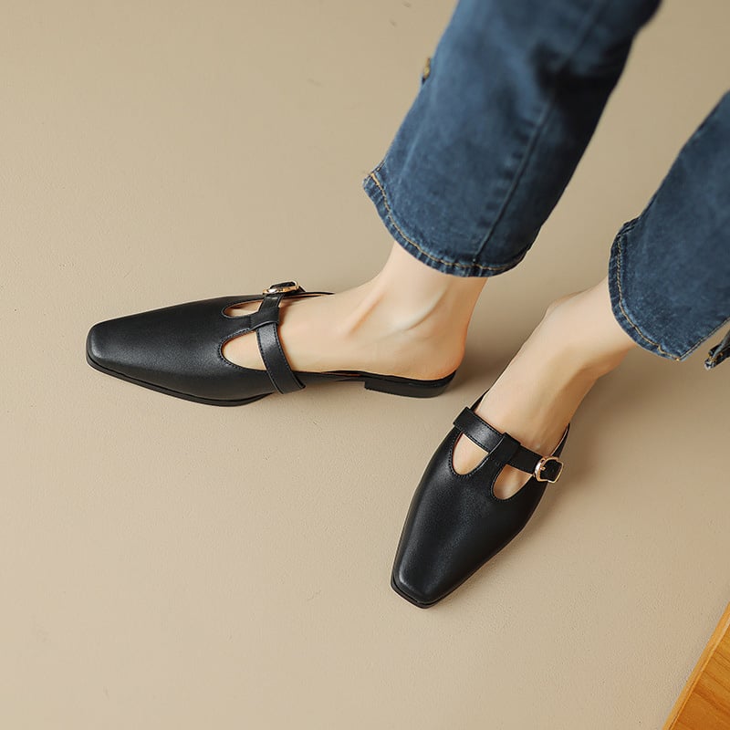 CHIKO Madisyn Square Toe Block Heels Clogs/Mules Shoes