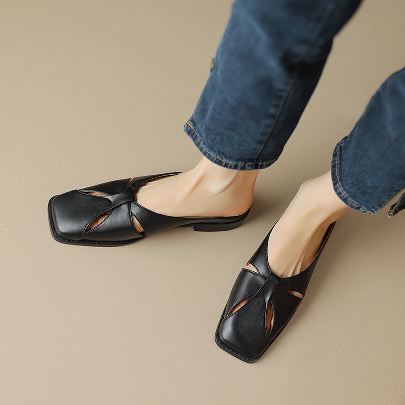 CHIKO Maitlyn Square Toe Block Heels Clogs/Mules Shoes