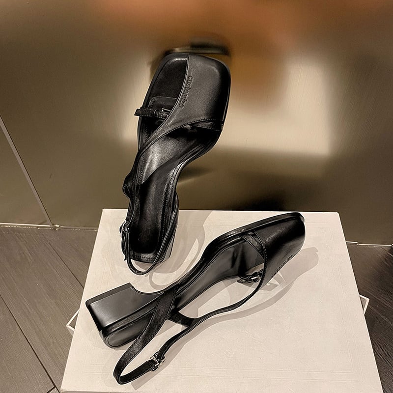 CHIKO Makell Square Toe Block Heels Heeled Sandals