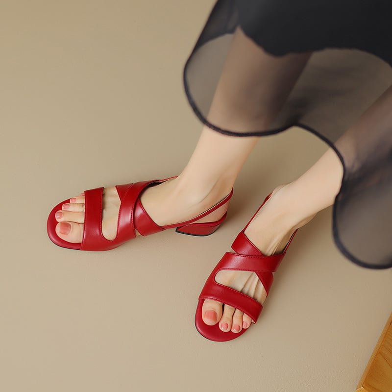 CHIKO Madisson Open Toe Block Heels Flats Sandals